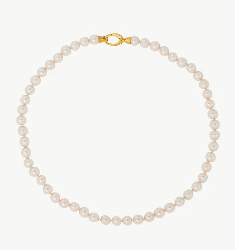 Golden Pearl Necklace Lyra