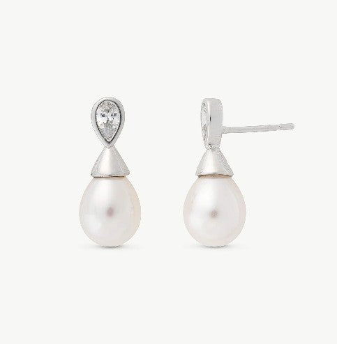Pearl and Zirconia Earrings
