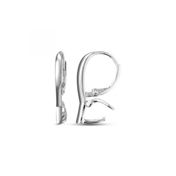 Earhook Plain Silver 925 with White Rhodium plating