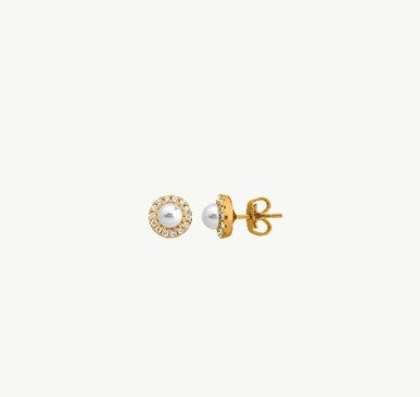 Gold Pearl Earrings Cometa