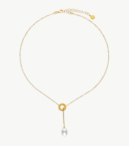 ネックレス・ペンダント wing bling 14k elan swale pearl pendant Timeless Adjustable 8mm Oval White Pearl Pendant