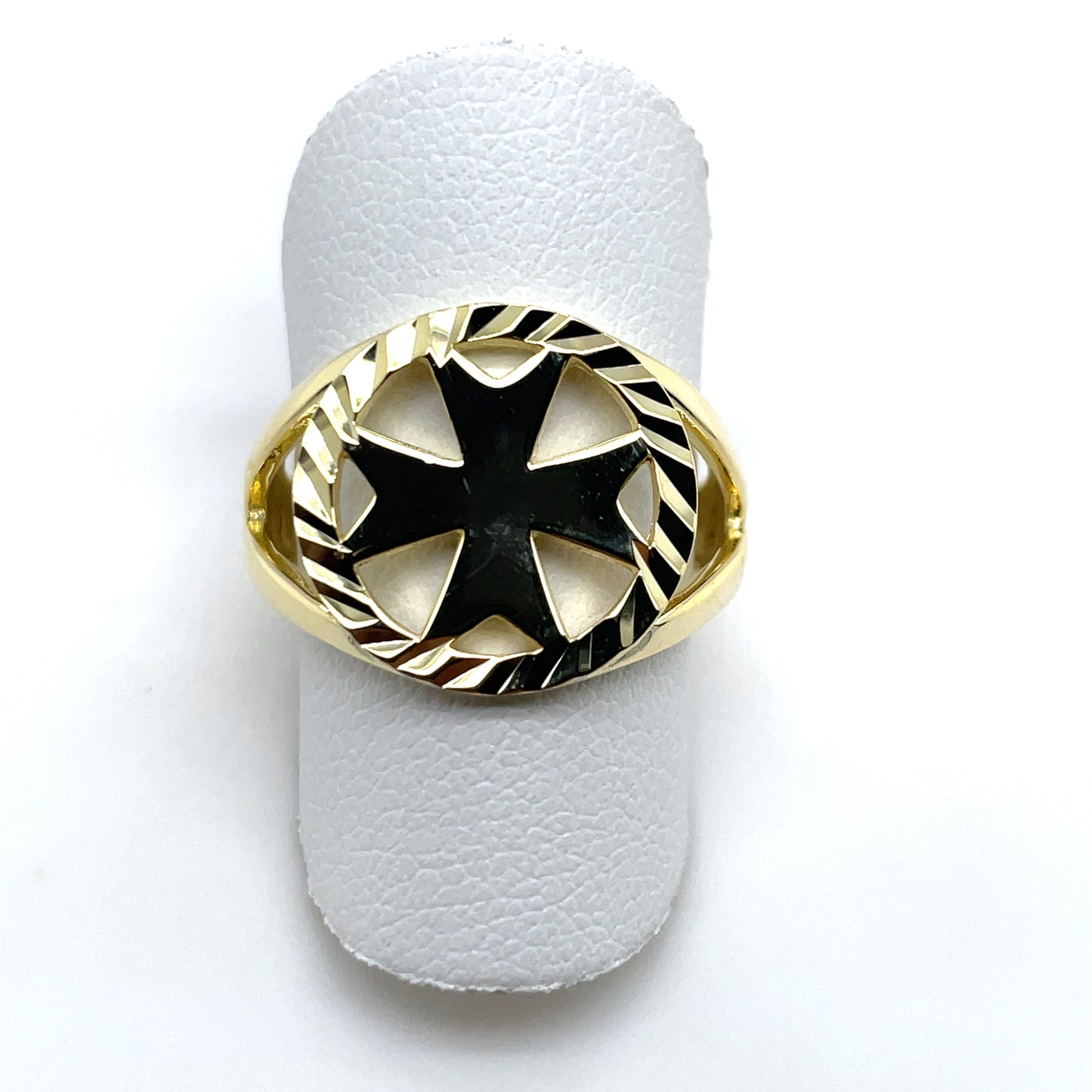 Maltese Cross Gold Plated Ring