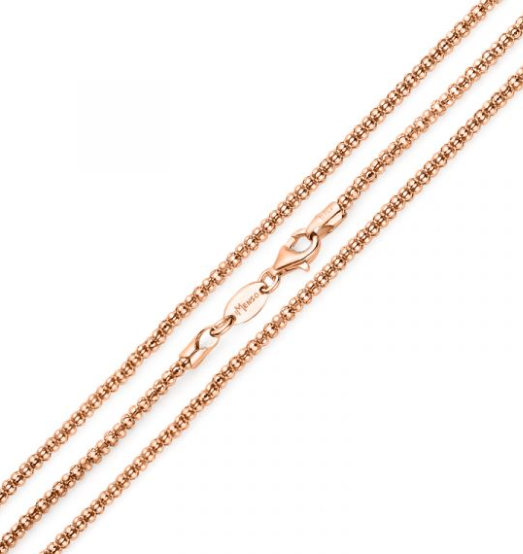 "diabomba" necklace (925/rosegold-plated) 92cm