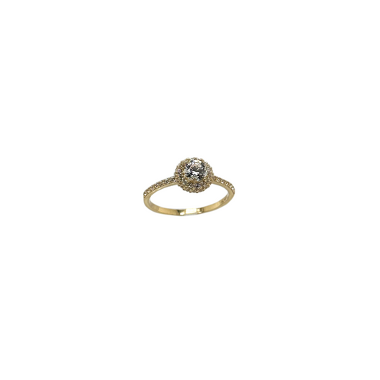 18kt Gold Ring with Zircons Ref :I15-I10SZR0162-FCZ