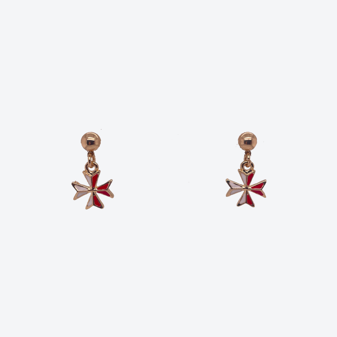 Gold Plated Maltese Cross Earrings – Sterling Holdings