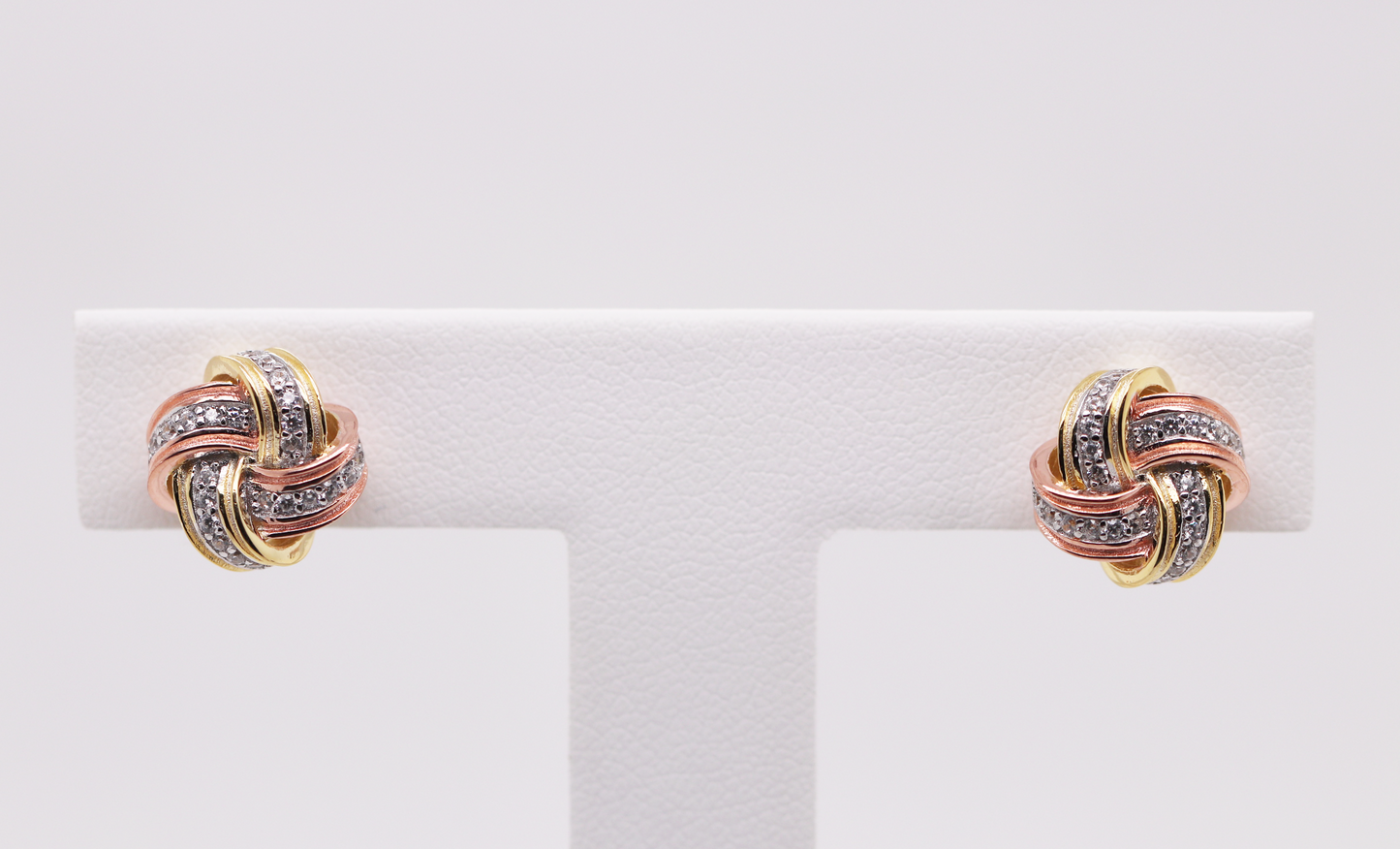 3 Tone Collection - Knot Stud Earrings Ref: 3COLE002
