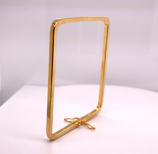 3 Tone Collection - Gold Square Bangle Ref:3COLP002-B-YG