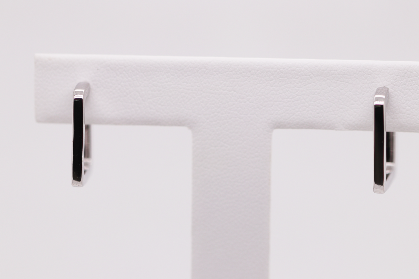 3 Tone Collection - Silver Square Hoops Ref:3COLP002-E-WR