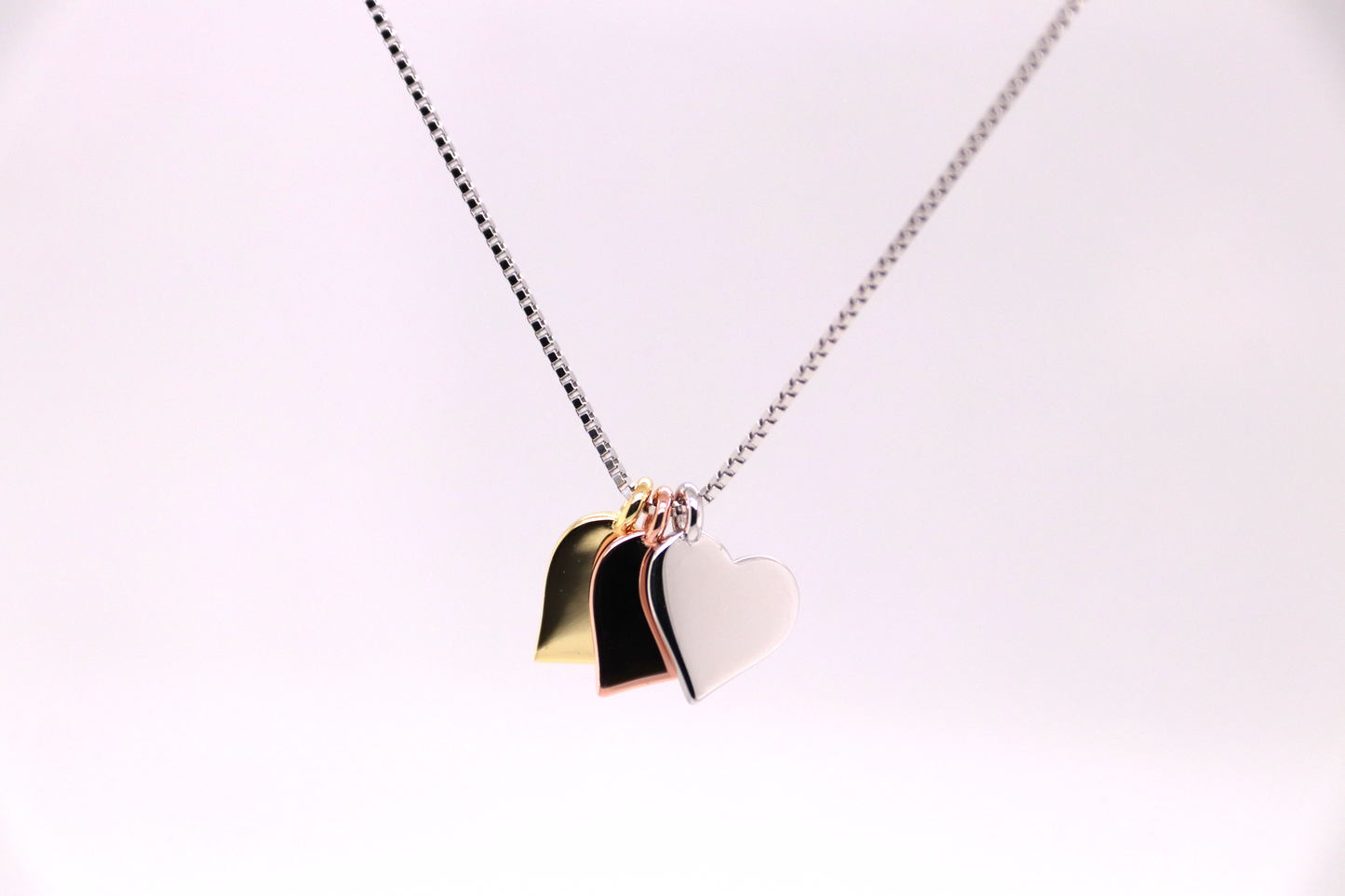 3 Tone Collection - 3 Heart Necklace Ref: 3COLP003