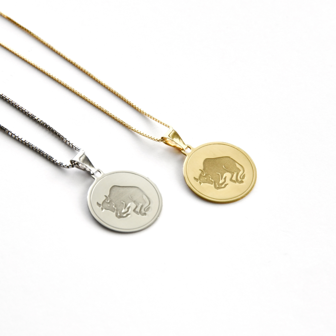 Taurus - Personalised Zodiac Necklace Ref :TaurusS/ TaurusY