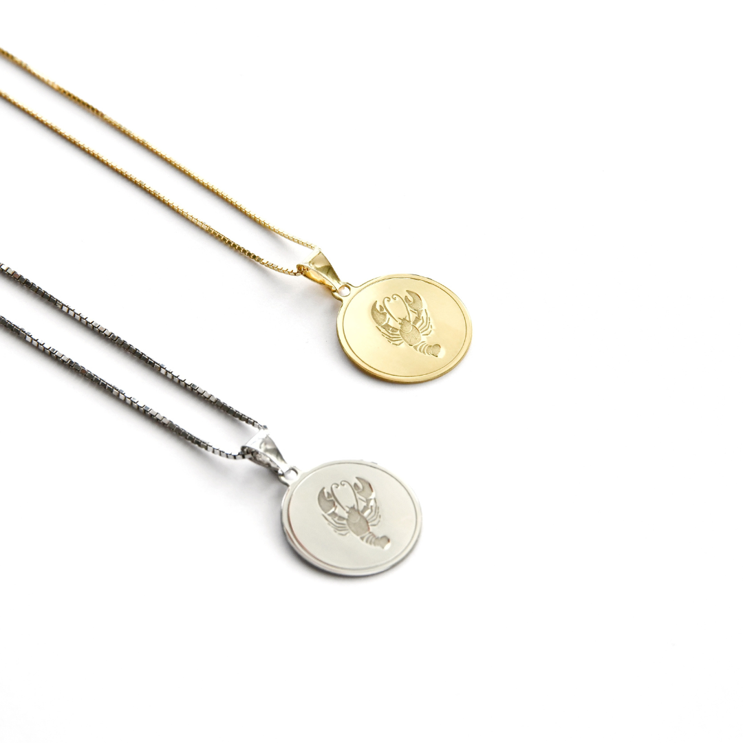 Scorpio - Personalised Zodiac Necklace Ref :ScorpioS/ ScorpioY