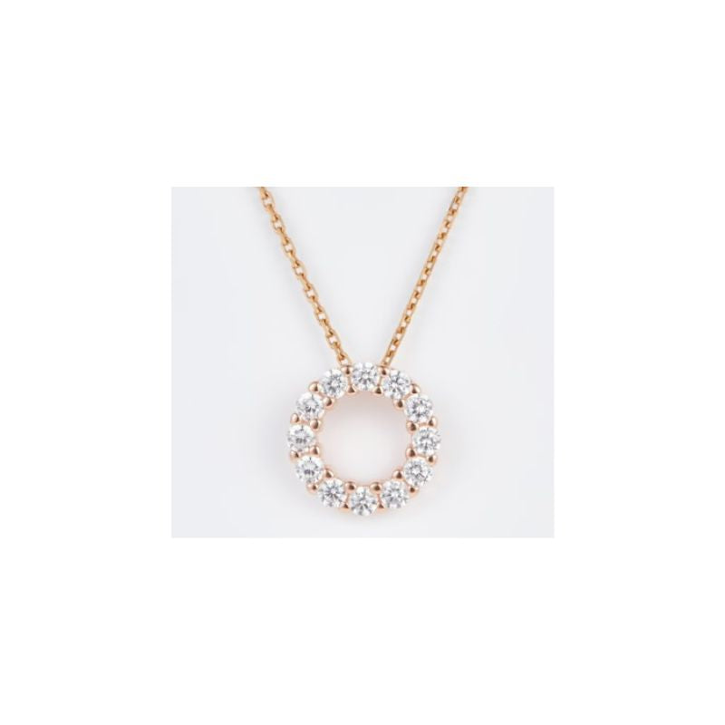L- Eternita pendant with chain all white CZ PG