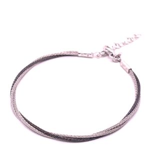 3 Tone Rope Bracelet - Purple & Black