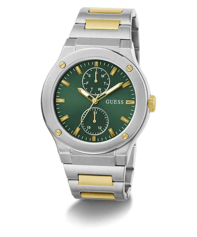 GUESS Mens Silver Tone Multi-function Watch GW0795G1