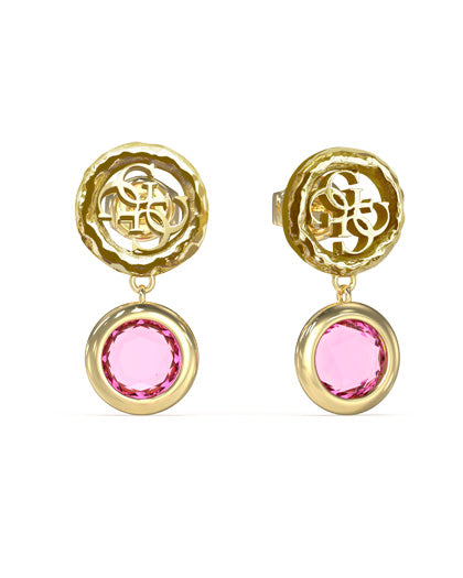 Guess Petra 4G Logo Pink Gold Earrings - UBE05098YGFC