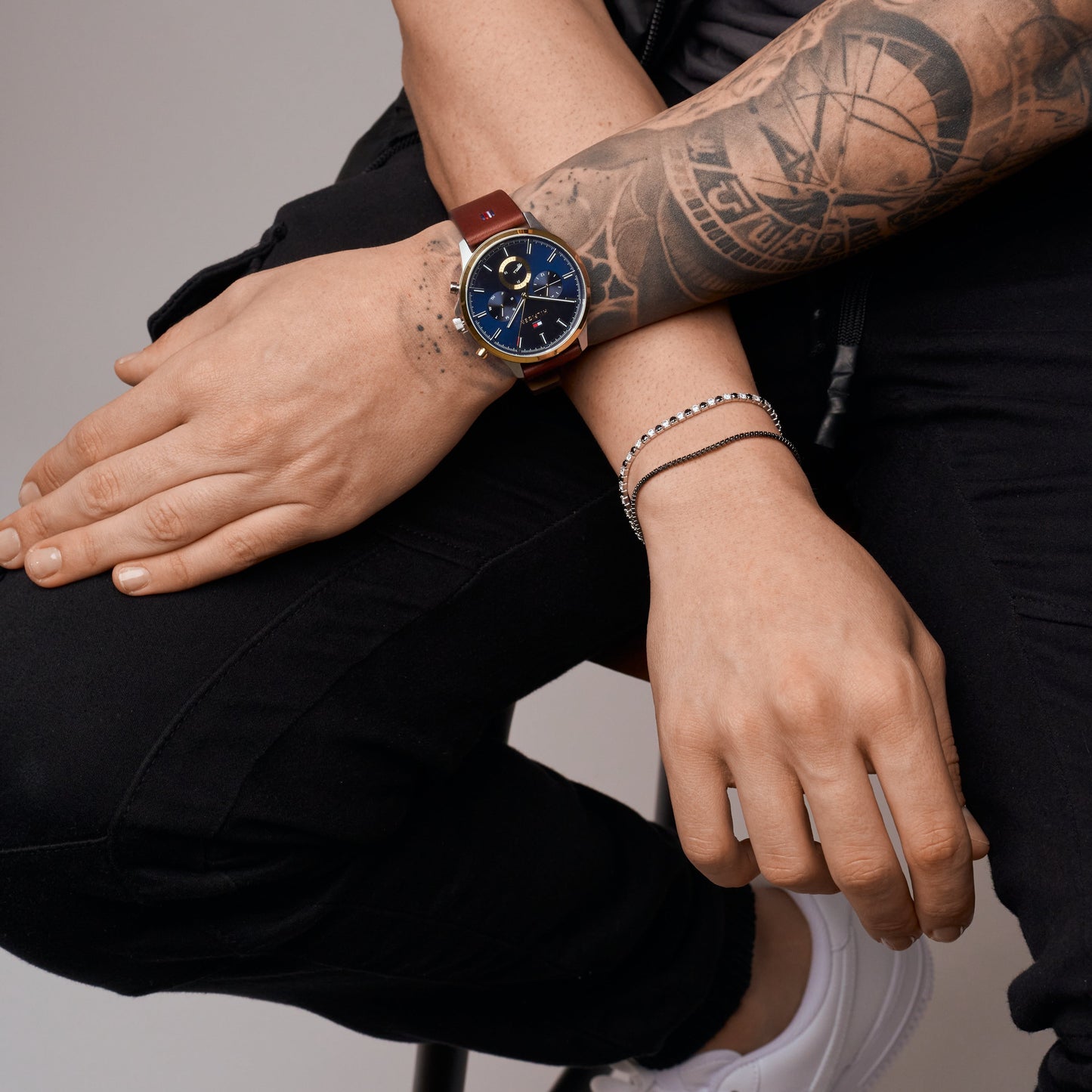 L-Eternità Black Bracelet 1.5mm Zirconia with Black Rhodium Plating