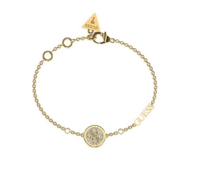 Guess Gold Logo Coin Bracelet UBB03125YGL