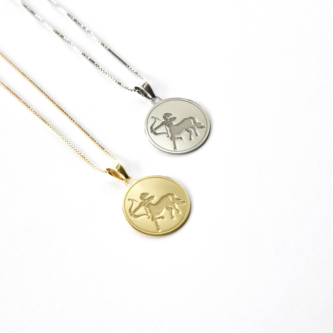 Sagittarius - Personalised Zodiac Necklace Ref :SagittariusS/ SagittariusY