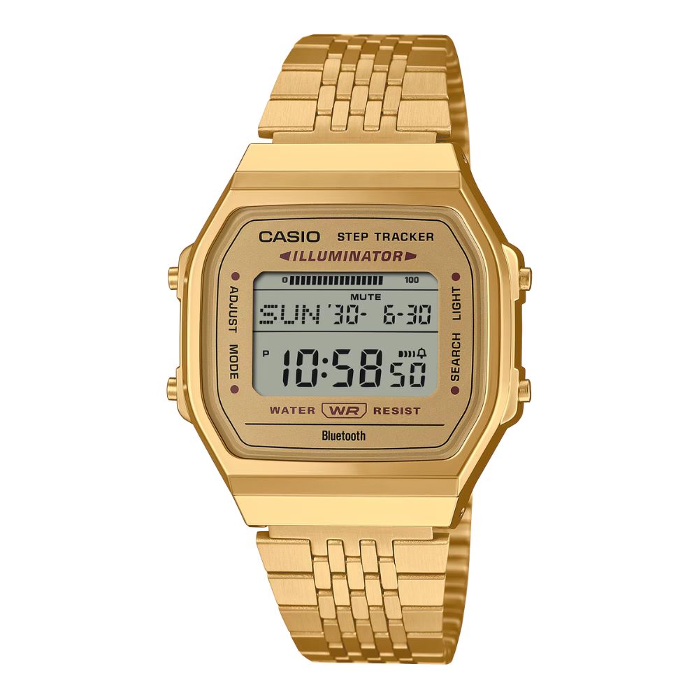 Casio ABL100WEG9AEF - Gold-Tone Digital Bluetooth Watch