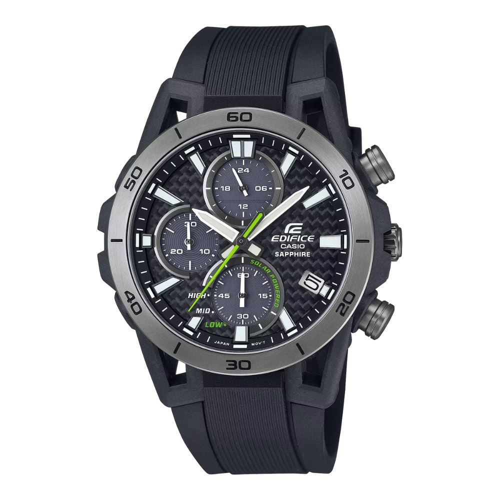 Casio EFSS640PB1AVUEF Edifice Men's Sleek Solar Chronograph Timepiece