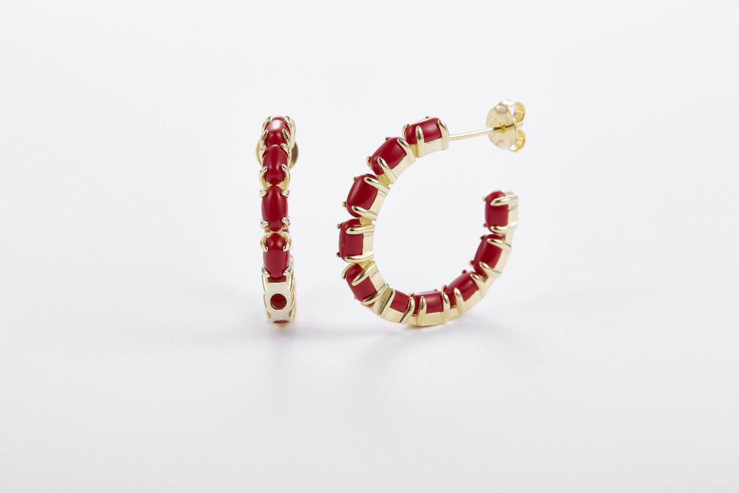 Tennis Pietra Small Earrings - Coral