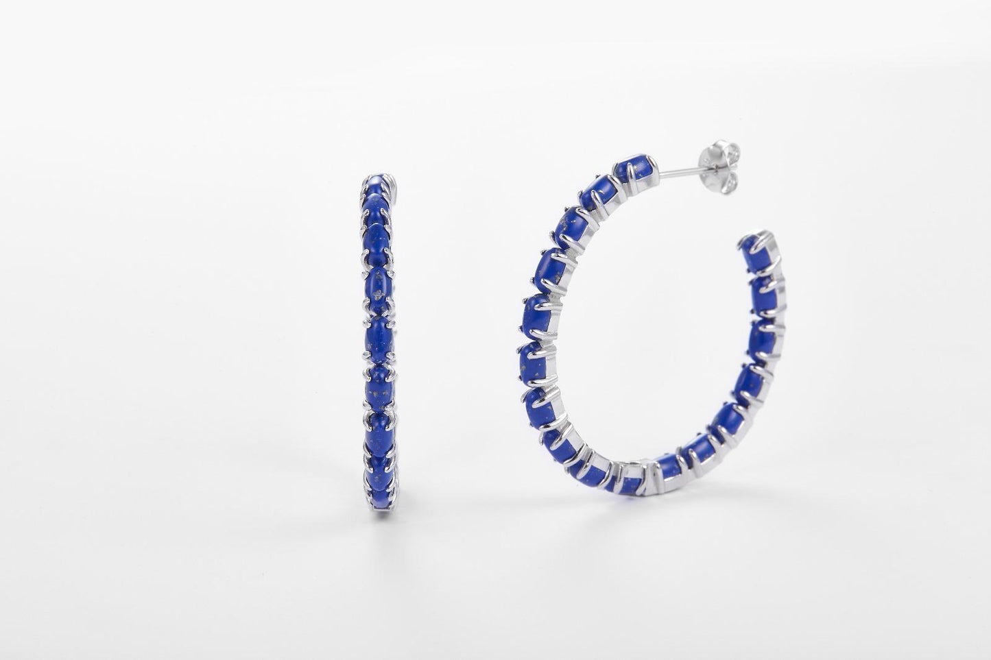Tennis Pietra Large Earrings - Lapis