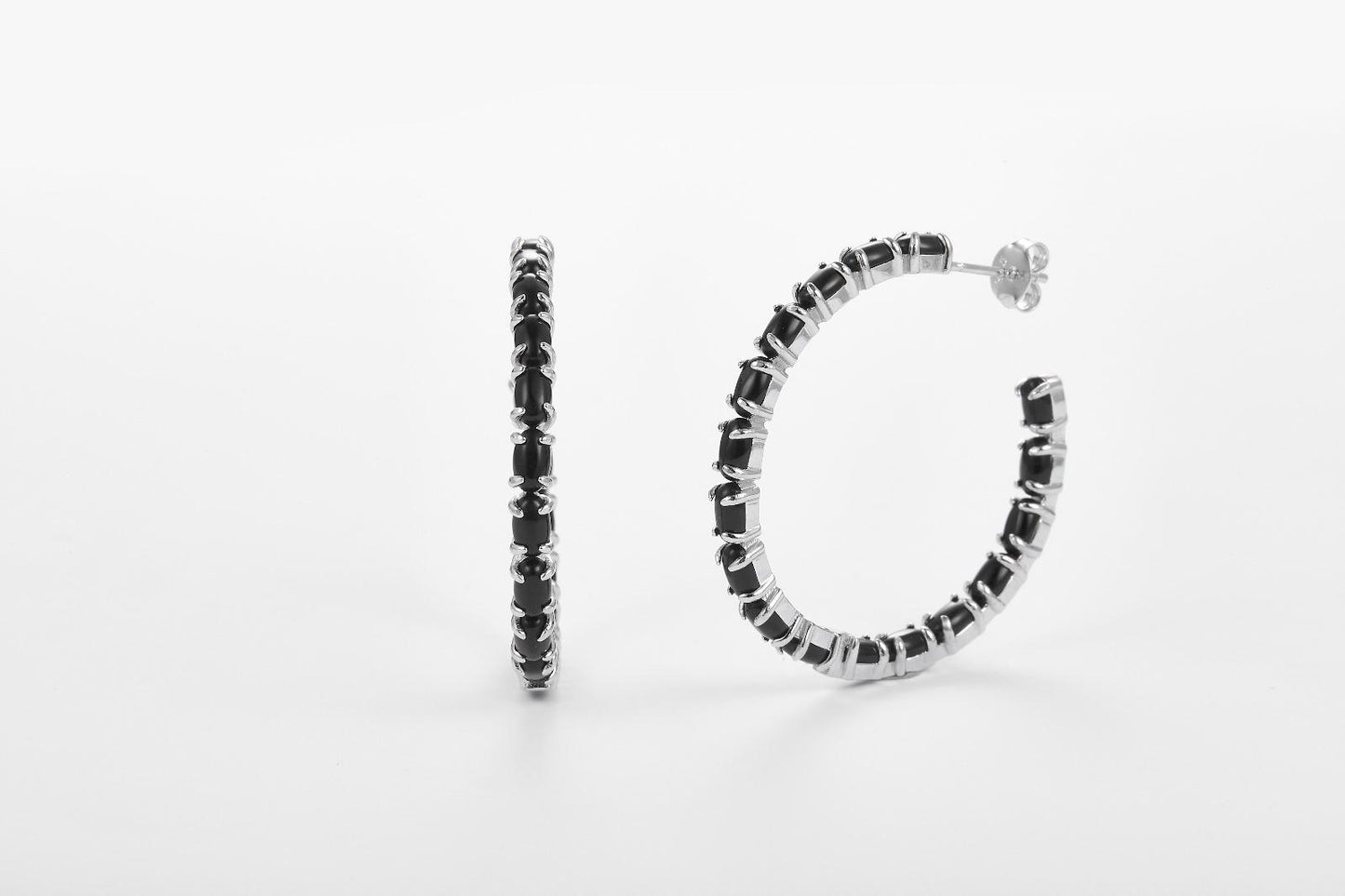 Tennis Pietra Large Earrings - Onyz