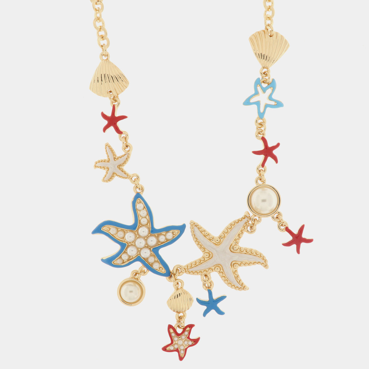 Necklace with Starfish and Shells