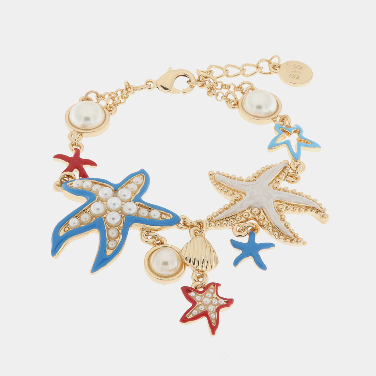 Chunky Bracelet with Starfish and Shells