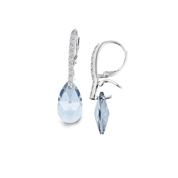 Earhook Zirconi Silver 925 with white rhodium plating