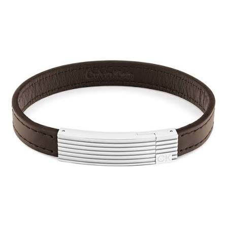 Calvin Klein Ribbed Plaque Bracelet 35000268