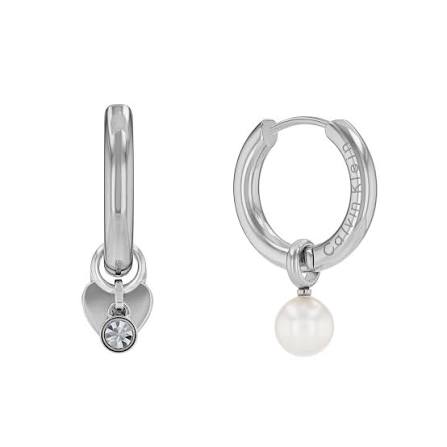 Calvin Klein Mismatched Heart & Pearl Charm Earrings 35700001