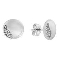 Calvin Klein Domed Disc Crystal Pave Earrings 35000137