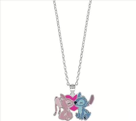 Disney Stich and Angel Necklace CS00040SL-P.CS