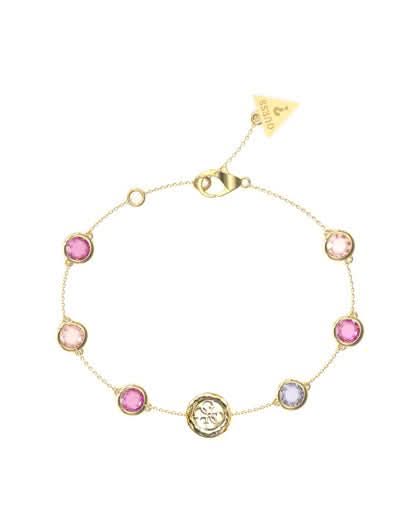 Ladies Large 4G Logo And Crystal Guess Bracelet UBB05099YGFCL