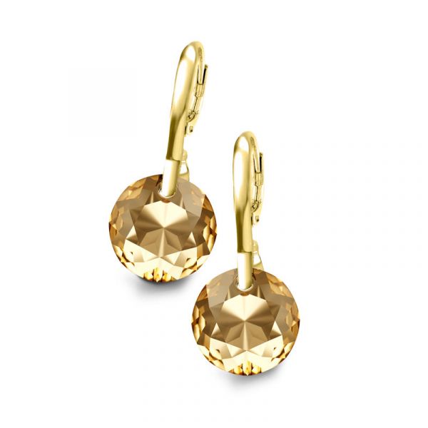 Earhook Plain Silver 925 with Yellow Gold plating