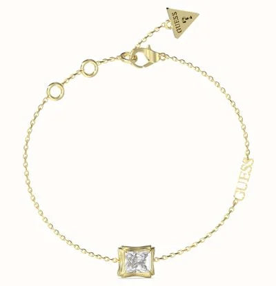 Guess Bamboo Gold Toned Ladies Cyrstal Bracelet UBB05253YGL