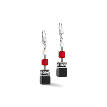 GeoCUBE® Iconic Precious 47,5 cm earrings black-red Ref :4530-20-1303