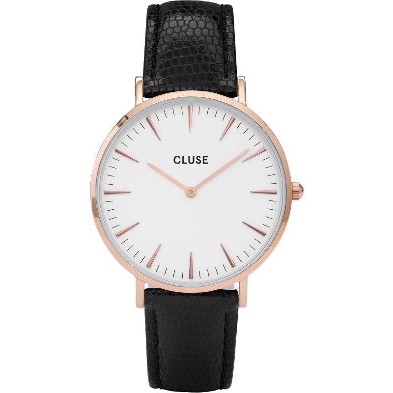 La Bohème Leather Black Lizard, Rose Gold Colour (CL18037)
