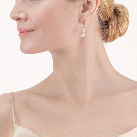 GeoCUBE® Precious Fusion Pearls earrings multicolour pastel 5086-21-1522