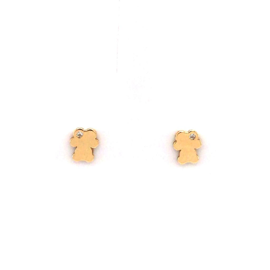 Bear Earrings with Zircon Ref :189.981/3ZIR