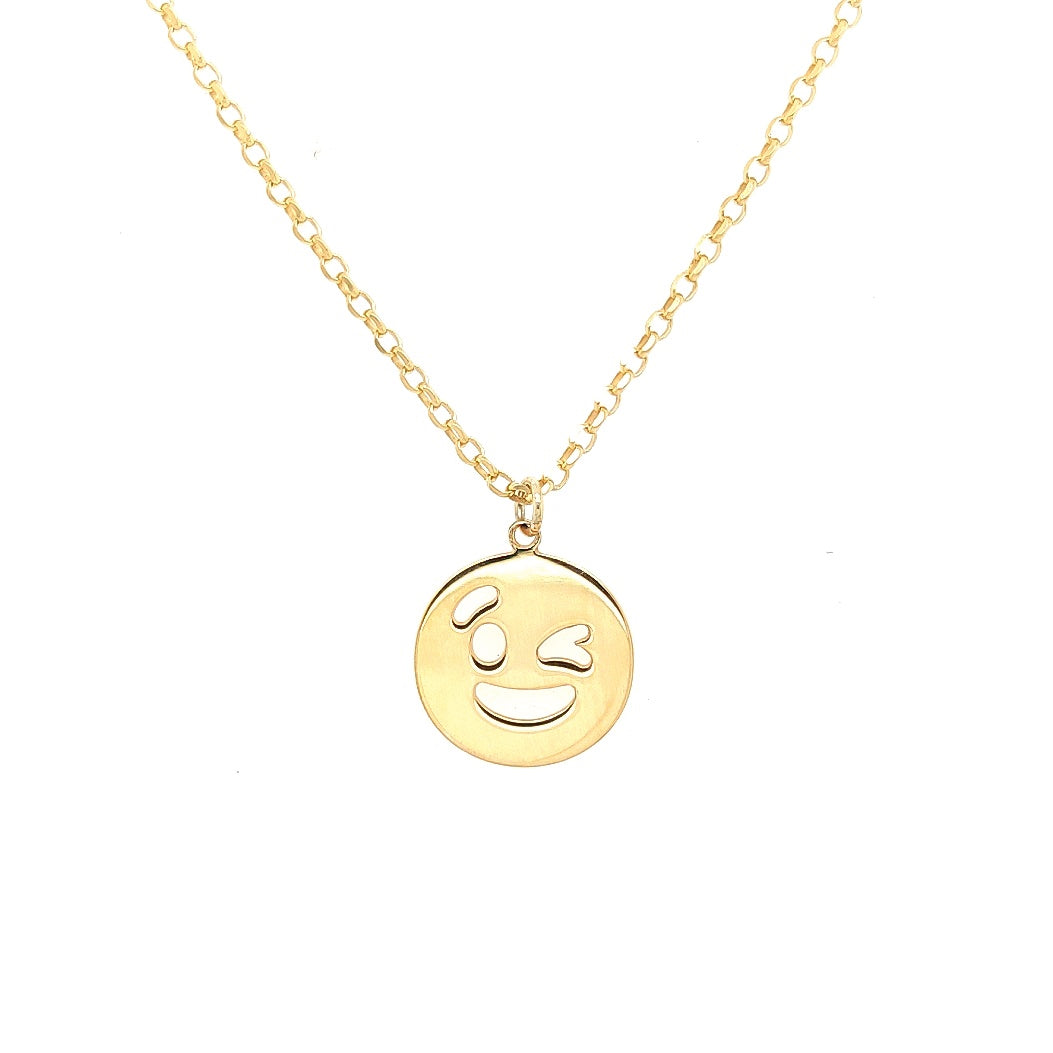 Winking Emoji Necklace