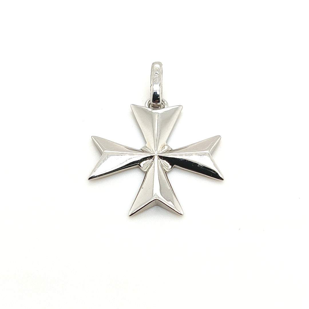 21mm Maltese Cross Pendant in Sterling Silver 925 U3 – Sterling