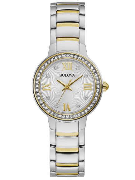 Bulova Women's Crystal Two Tone Stainless Steel Watch 98L271