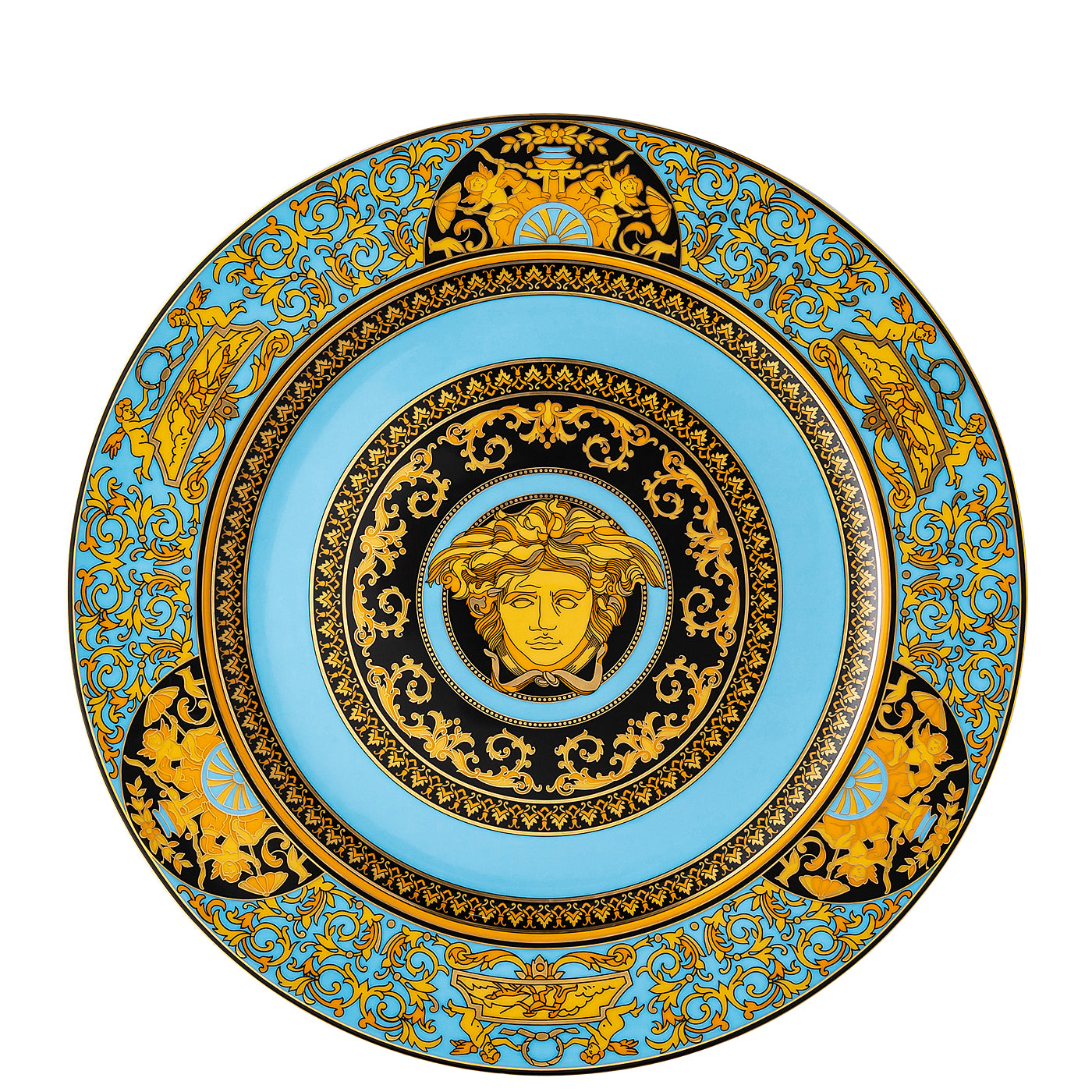 Versace Medusa Celeste Service Plate 30 cm Ref :19300-403712-10230