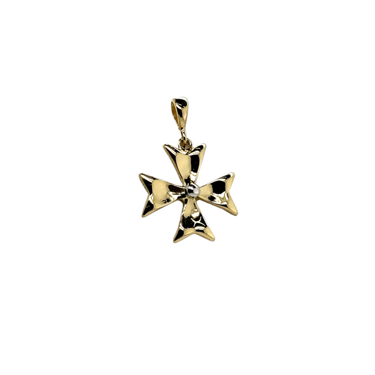 18Kt Gold Maltese Cross Pendant Ref :WP204042-YW