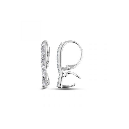 Earhook Zirconi Silver 925 with white rhodium plating
