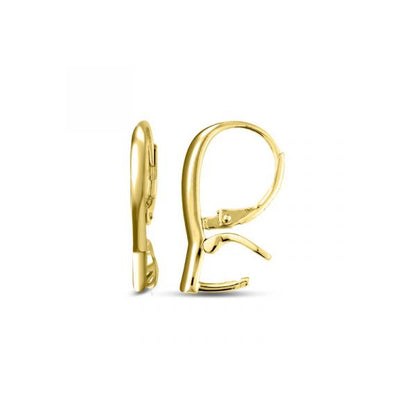 Earhook Plain Silver 925 with Yellow Gold plating