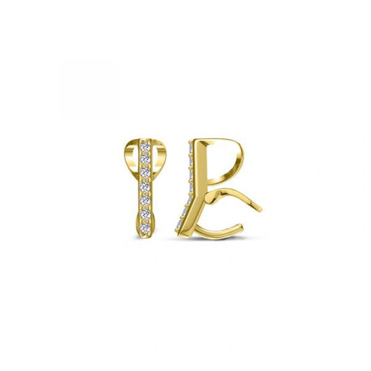 Necklace Pendant Zirconia Silver 925 with Yellow Gold plating
