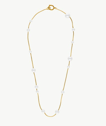 Gold Pearl Necklace